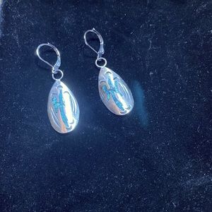Silver & turquoise Navajo Style earrings